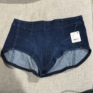 Free People Indigo Jean Shorts